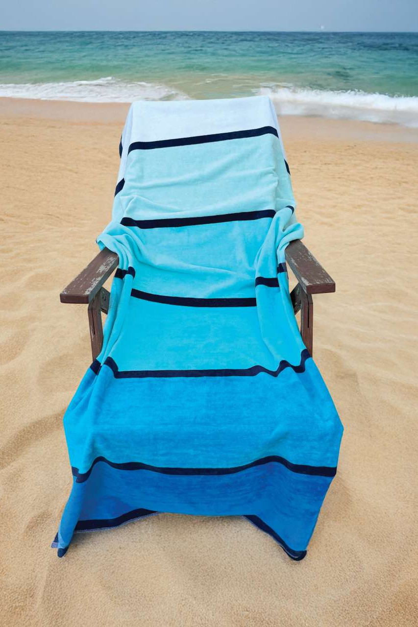 OLIMA „TURQUOISE WAVE” BEACH VELOUR TOWEL