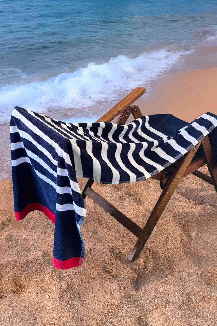 OLIMA „SAILOR” BEACH VELOUR TOWEL