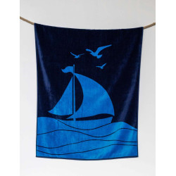 OLIMA „SAILING BOAT” YD VELOUR BEACH TOWEL