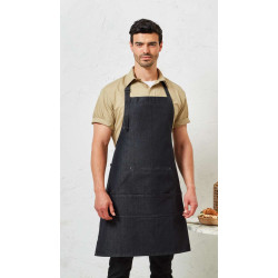 JEANS STITCH DENIM BIB APRON