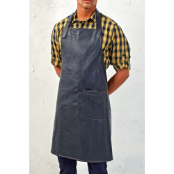 FAUX LEATHER BIB APRON
