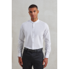 BANDED COLLAR 'GRANDAD' LONG SLEEVE SHIRT
