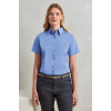 WOMEN'S SHORT SLEEVE POPLIN BLOUSE