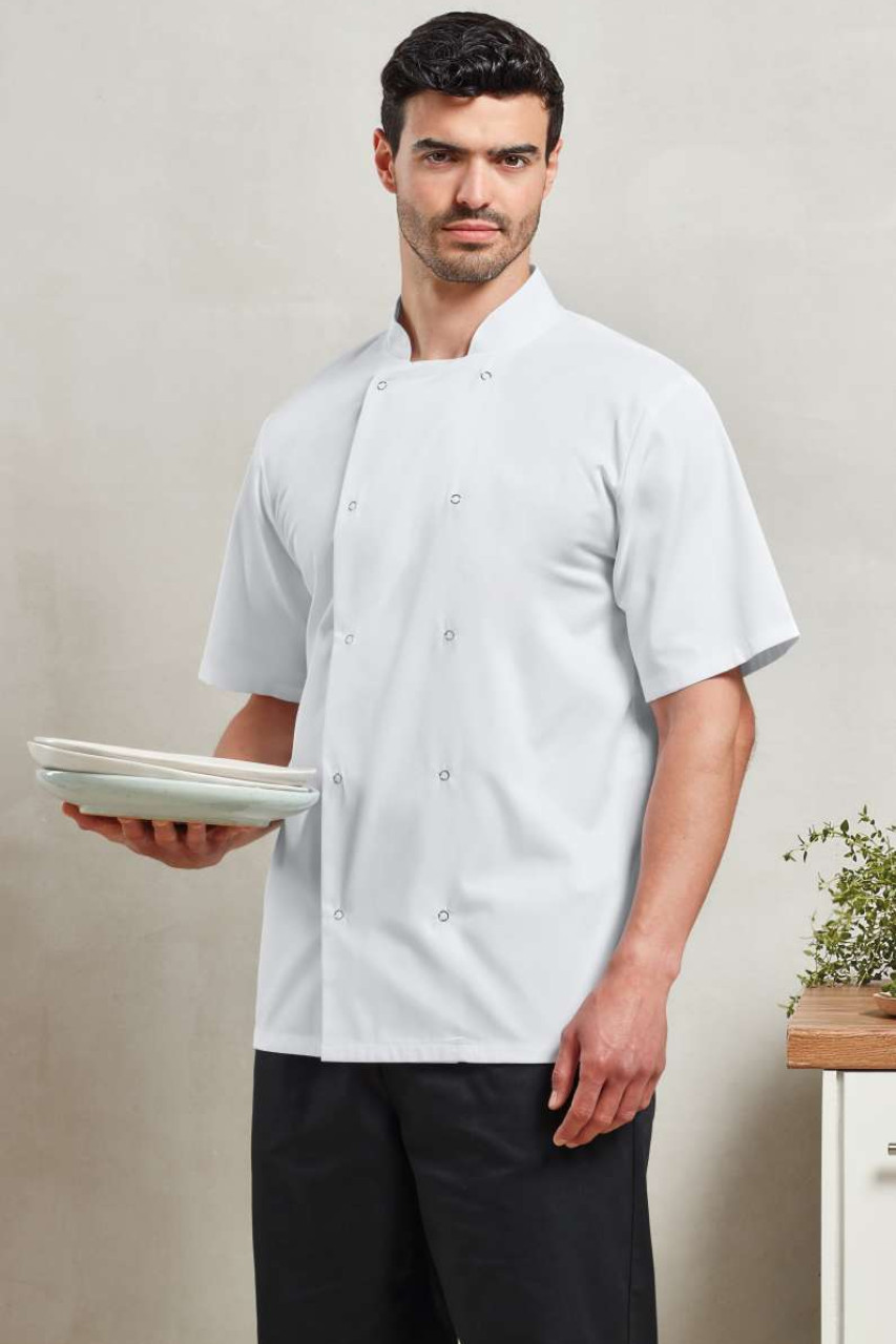 CHEF'S SHORT SLEEVE STUD JACKET