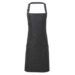 JEANS STITCH DENIM BIB APRON