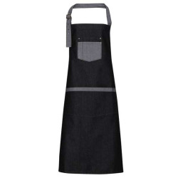 'DOMAIN' CONTRAST DENIM BIB APRON