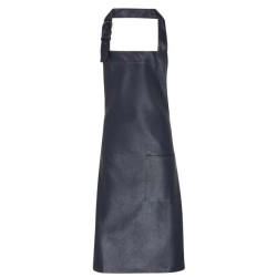 FAUX LEATHER BIB APRON