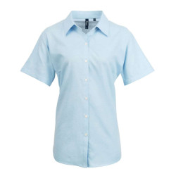 WOMEN'S SHORT SLEEVE SIGNATURE OXFORD BLOUSE