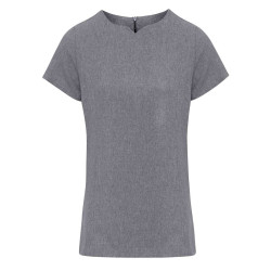 ‘VIOLA' LINEN-LOOK CUT NECK BEAUTY TUNIC