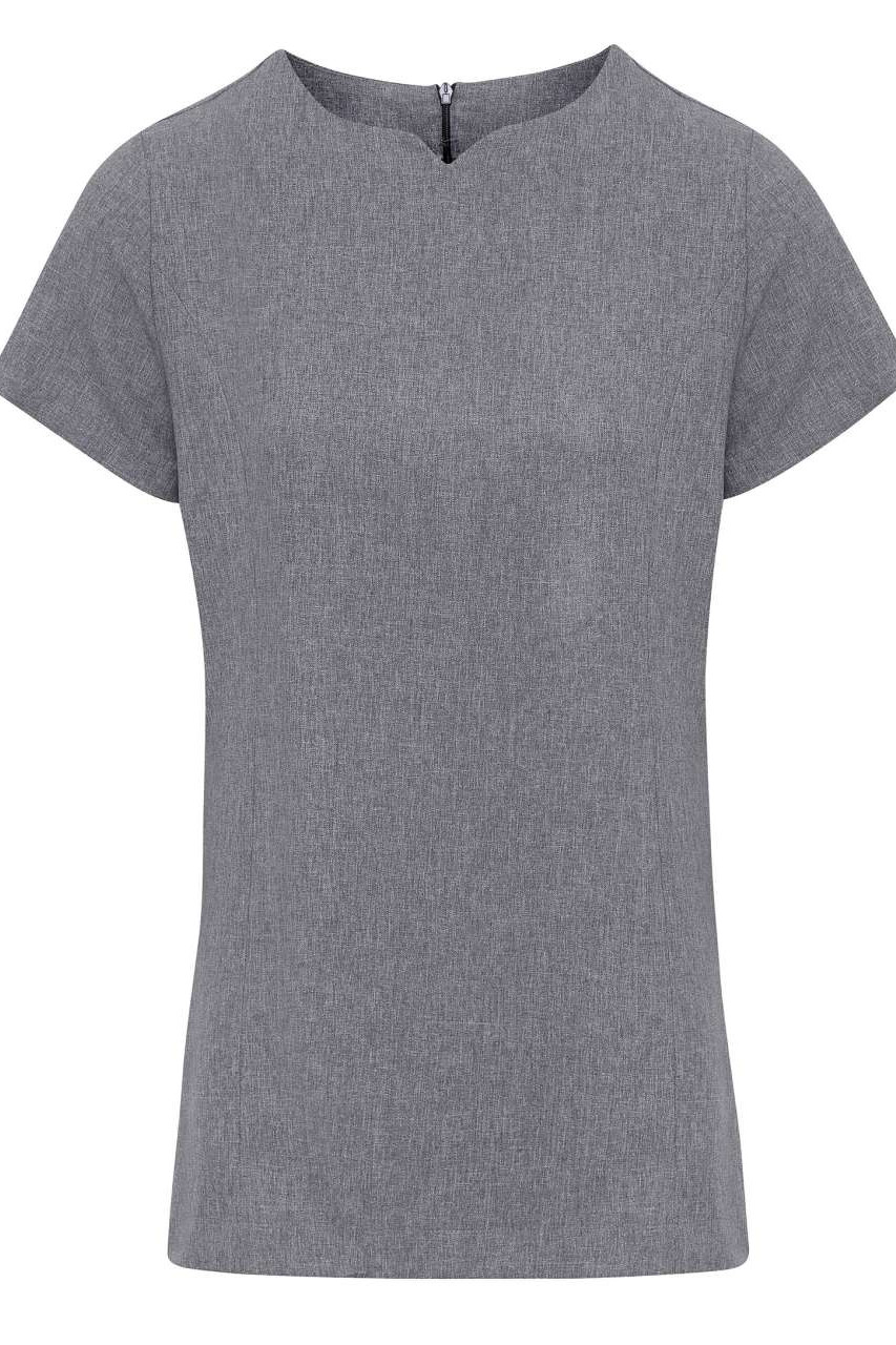 ‘VIOLA' LINEN-LOOK CUT NECK BEAUTY TUNIC