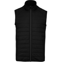 DUAL-FABRIC SLEEVELESS SPORTS JACKET