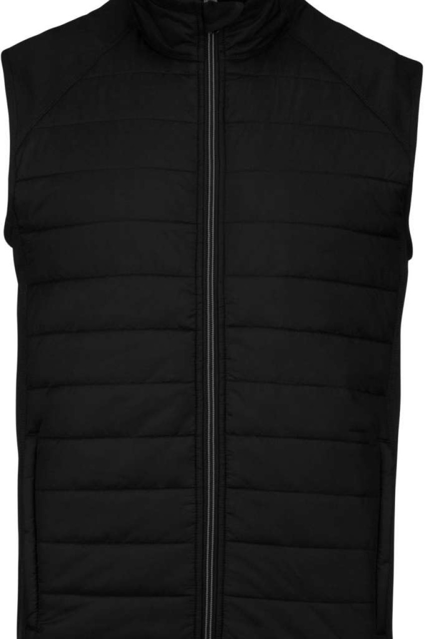 DUAL-FABRIC SLEEVELESS SPORTS JACKET