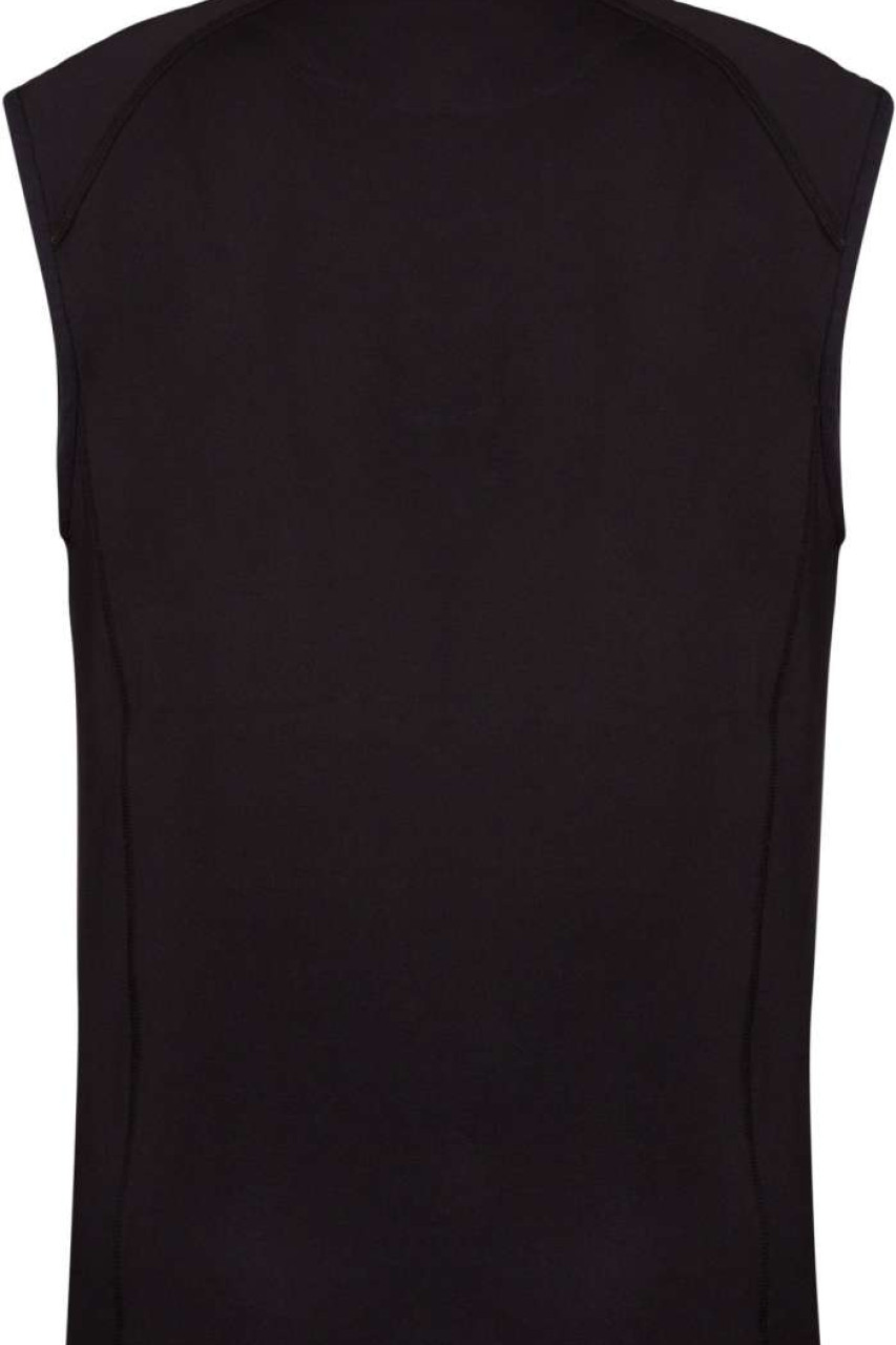 DUAL-FABRIC SLEEVELESS SPORTS JACKET