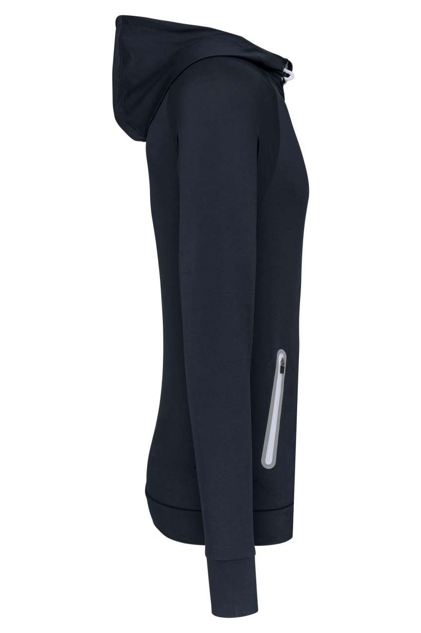 ZIP NECK HOODED SPORTS SWEATSHIRT