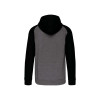 UNISEX TWO-TONE ZIPPED HOODED FLEECE JACKET