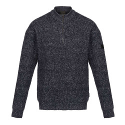 SOLOMON ZIP-NECK KNITTED PULLOVER