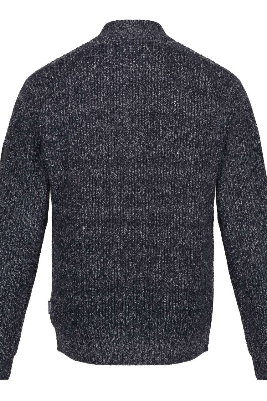 SOLOMON ZIP-NECK KNITTED PULLOVER