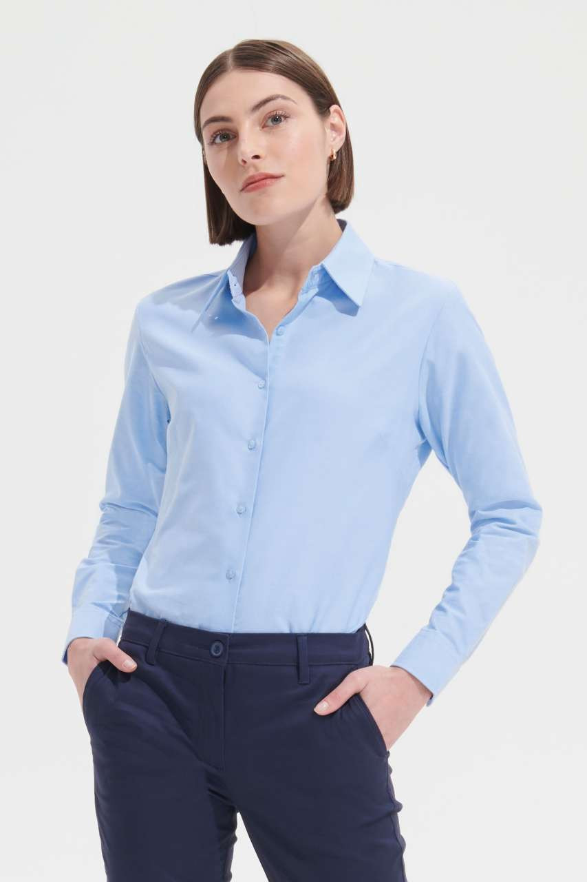 SOL'S EMBASSY - LONG SLEEVE OXFORD WOMEN'S SHIRT