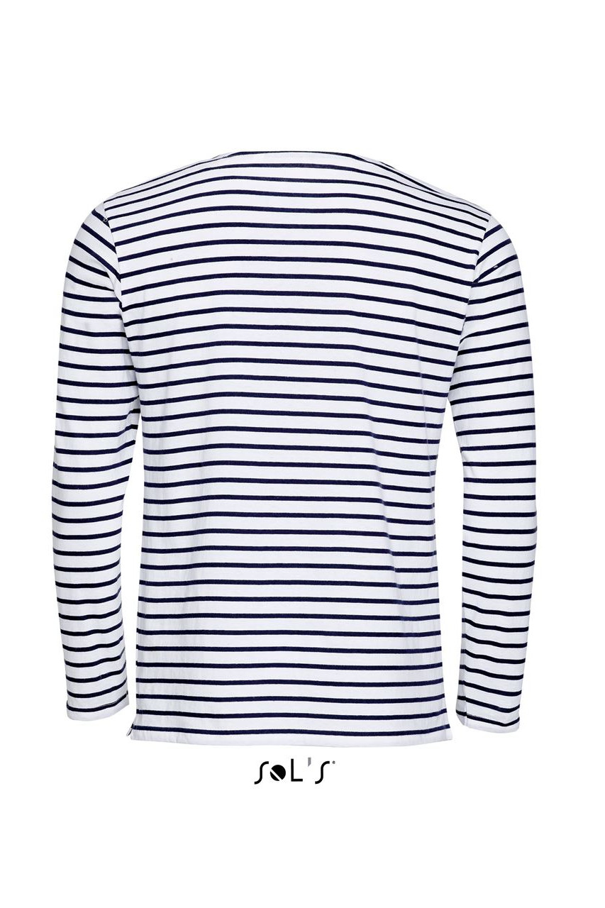 SOL'S MARINE MEN - LONG SLEEVE STRIPED T-SHIRT