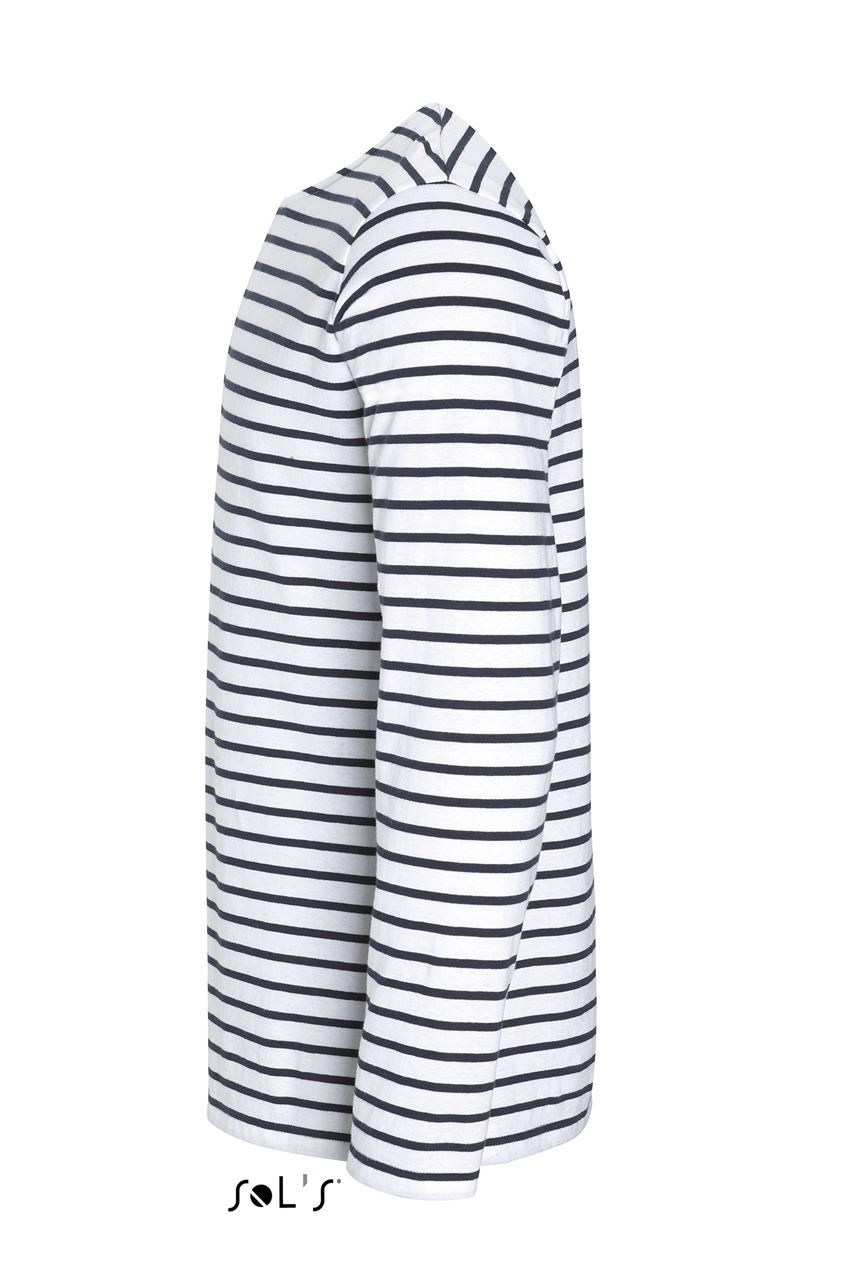SOL'S MARINE MEN - LONG SLEEVE STRIPED T-SHIRT