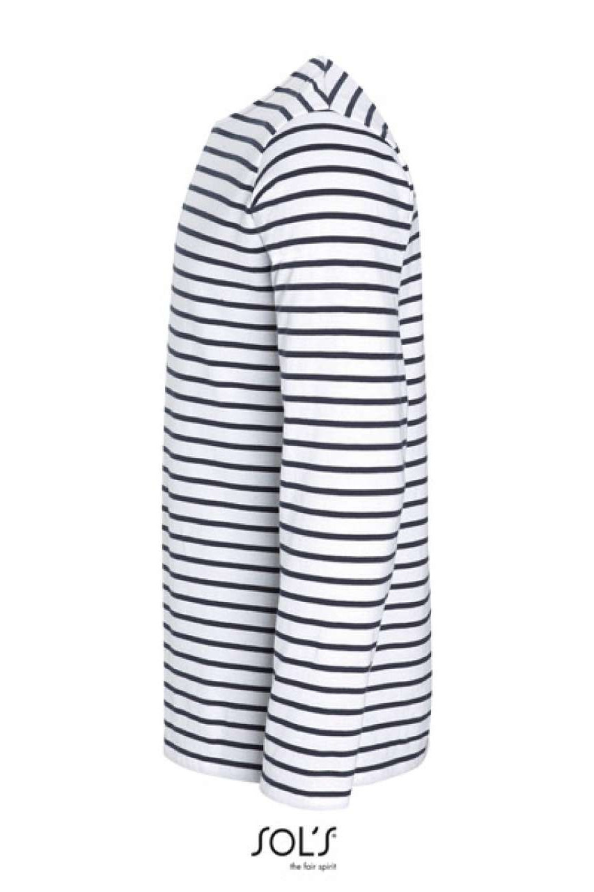 SOL'S MARINE MEN - LONG SLEEVE STRIPED T-SHIRT
