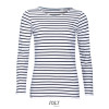 SOL'S MARINE WOMEN - LONG SLEEVE STRIPED T-SHIRT