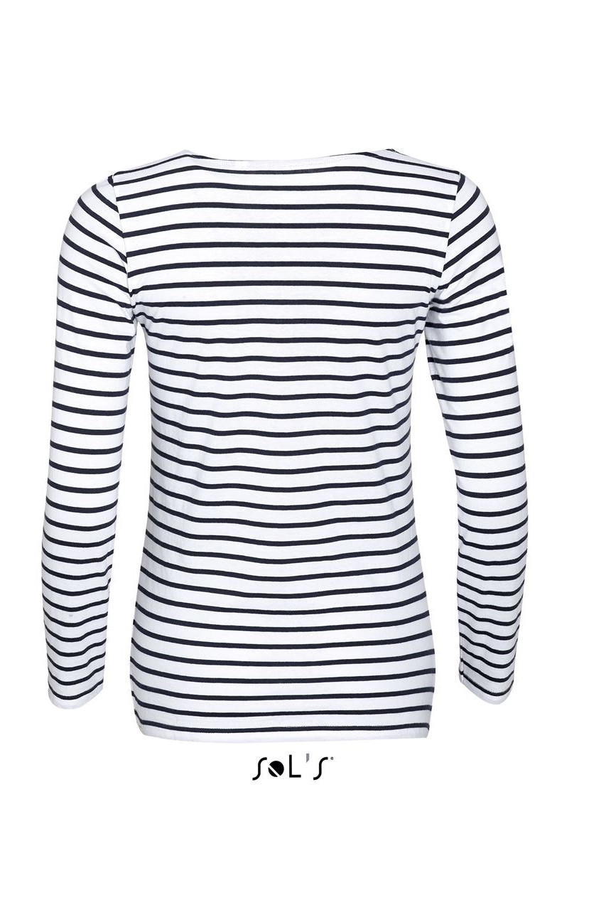 SOL'S MARINE WOMEN - LONG SLEEVE STRIPED T-SHIRT