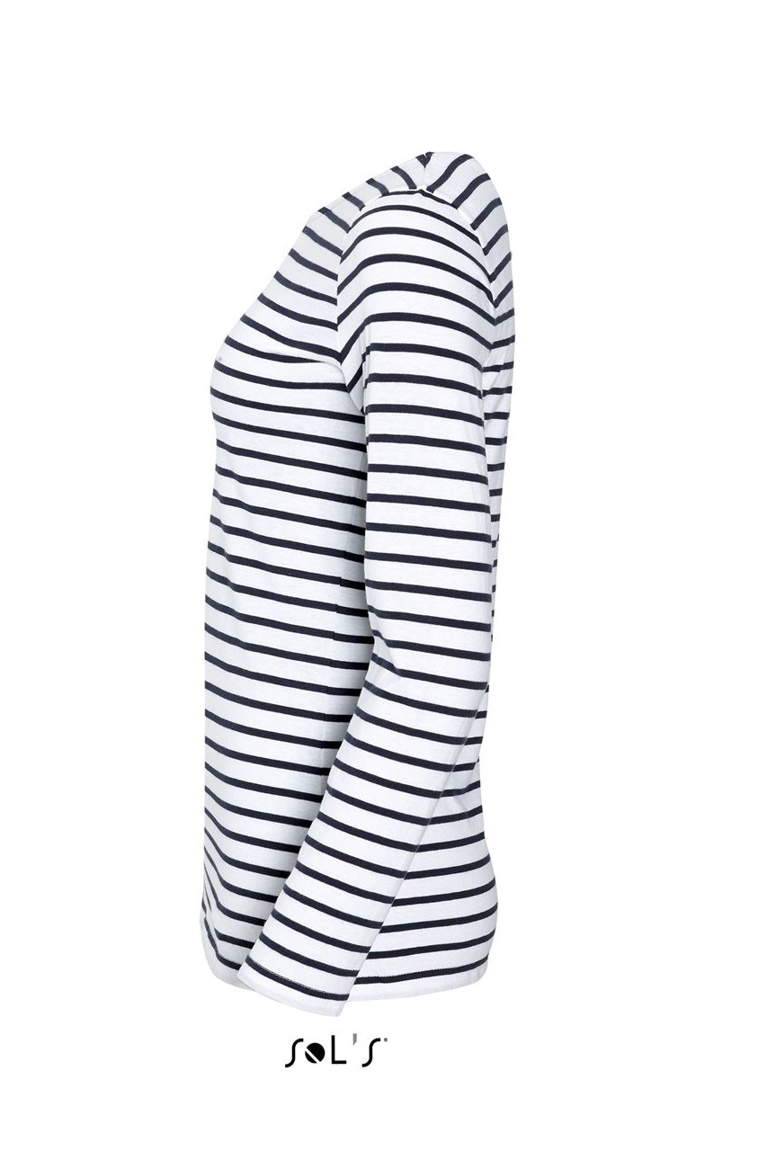 SOL'S MARINE WOMEN - LONG SLEEVE STRIPED T-SHIRT