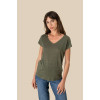 LADIES' V-NECK LINEN T-SHIRT