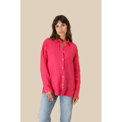 LADIES' OVERSIZE LINEN SHIRT