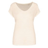 LADIES' V-NECK LINEN T-SHIRT