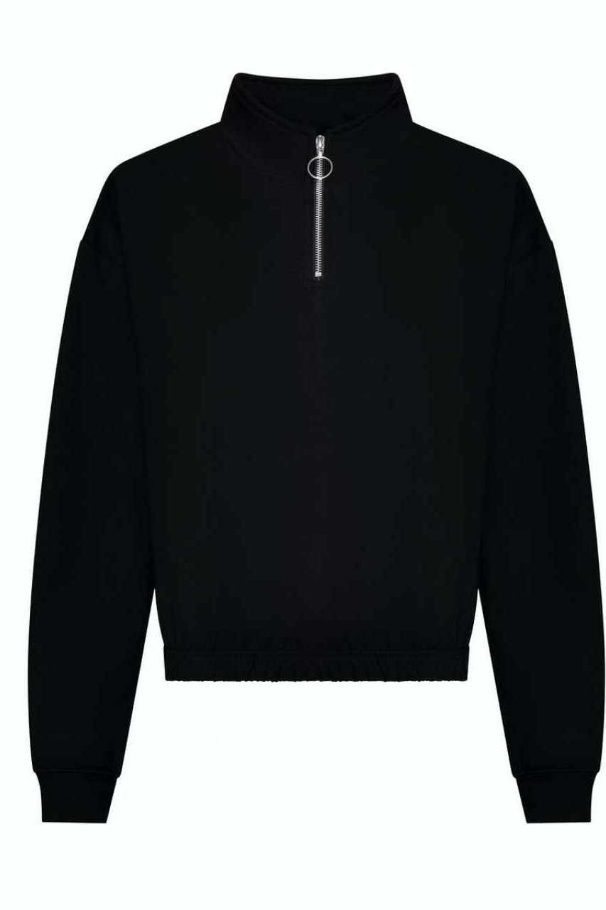 WOMEN'S CROPPED 1/4 ZIP SWEAT