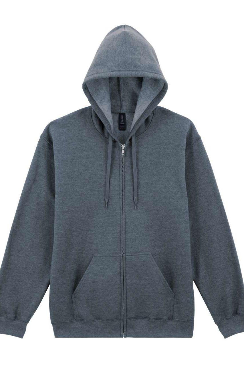 SOFTSTYLE® MIDWEIGHT FLEECE ADULT FULL ZIP HOODED SWEATSHIRT