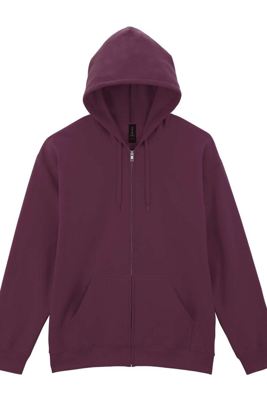 SOFTSTYLE® MIDWEIGHT FLEECE ADULT FULL ZIP HOODED SWEATSHIRT