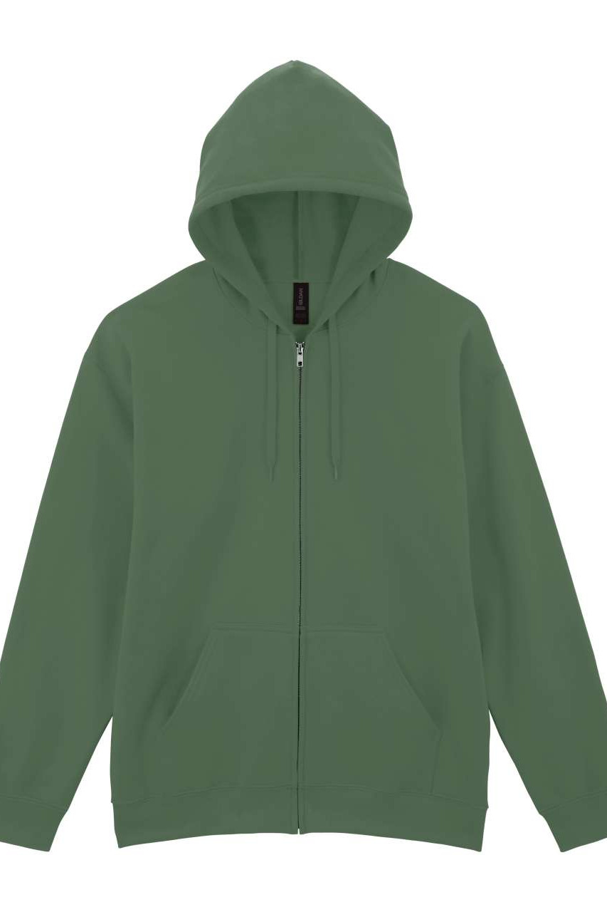 SOFTSTYLE® MIDWEIGHT FLEECE ADULT FULL ZIP HOODED SWEATSHIRT