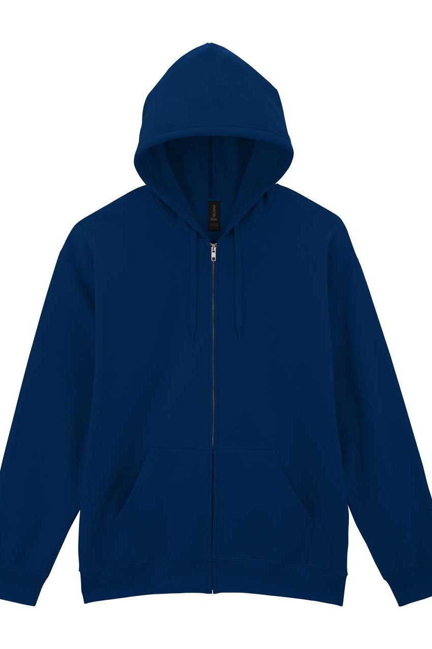 SOFTSTYLE® MIDWEIGHT FLEECE ADULT FULL ZIP HOODED SWEATSHIRT