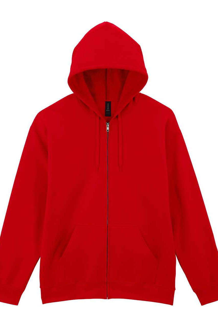 SOFTSTYLE® MIDWEIGHT FLEECE ADULT FULL ZIP HOODED SWEATSHIRT