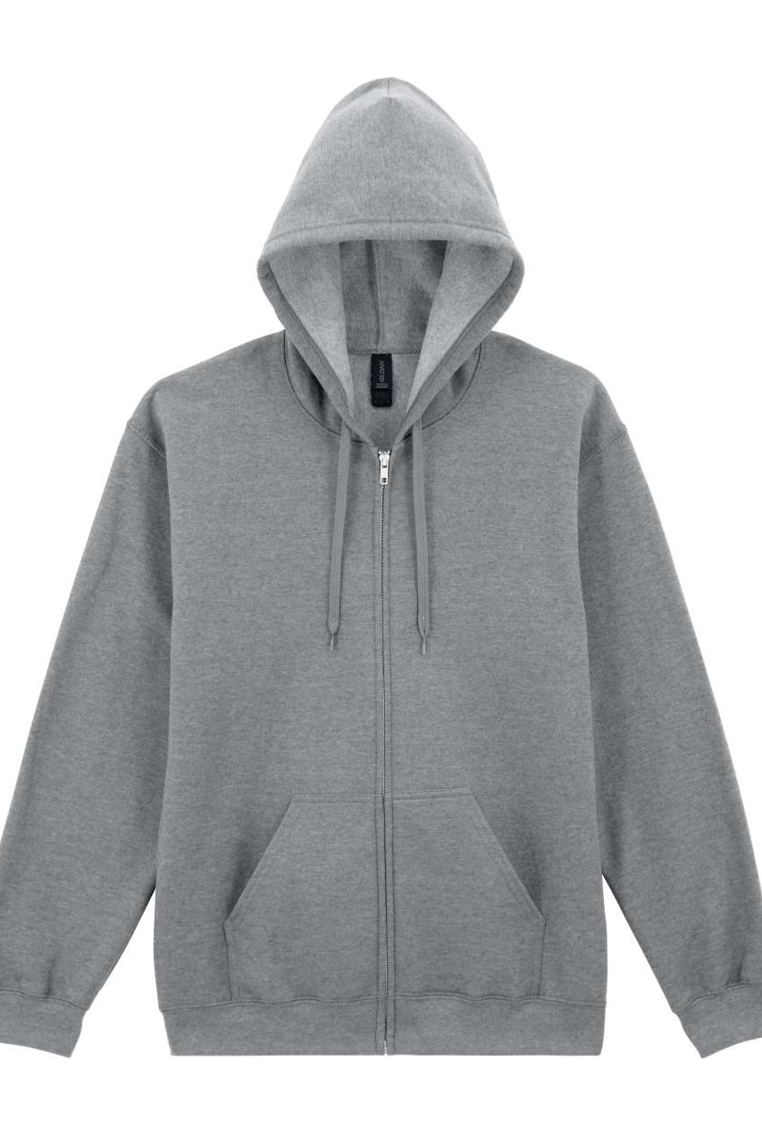SOFTSTYLE® MIDWEIGHT FLEECE ADULT FULL ZIP HOODED SWEATSHIRT