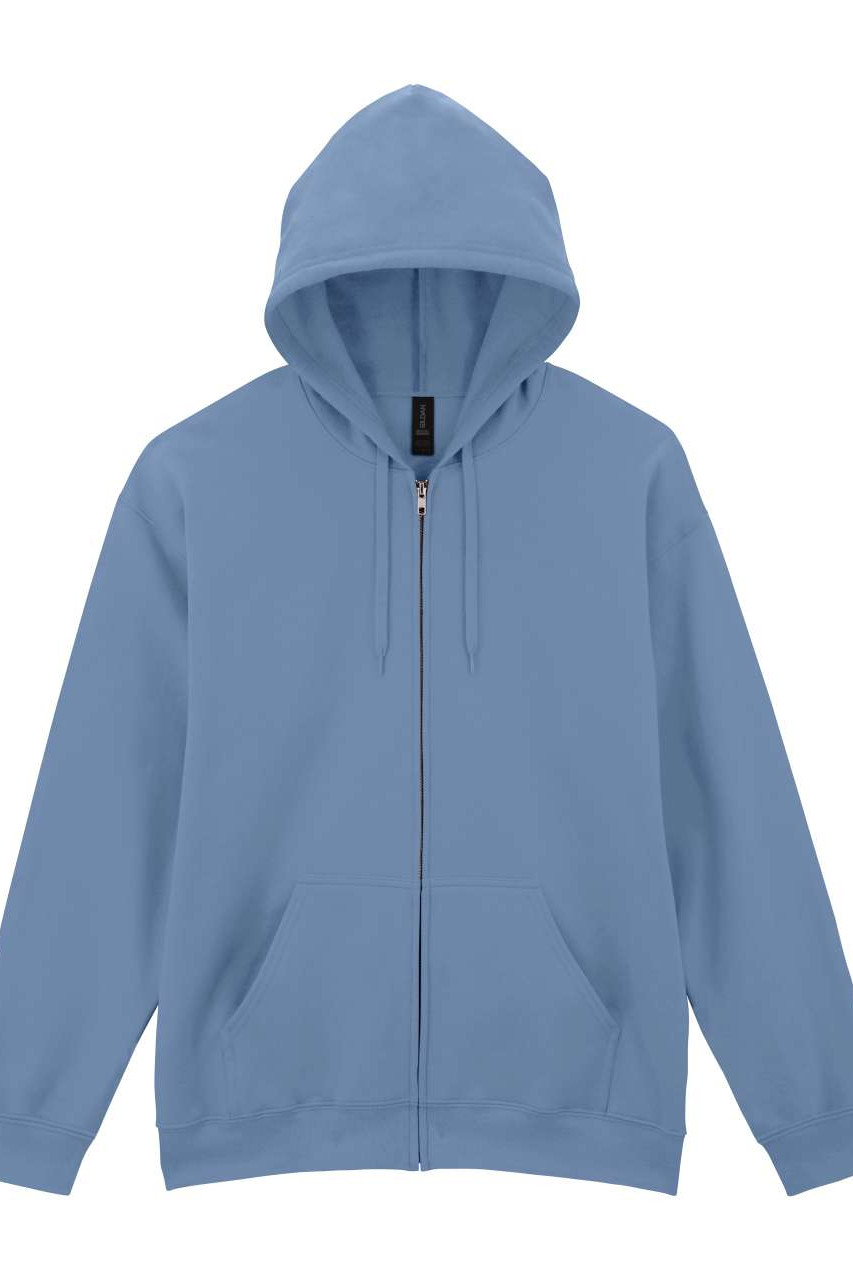 SOFTSTYLE® MIDWEIGHT FLEECE ADULT FULL ZIP HOODED SWEATSHIRT