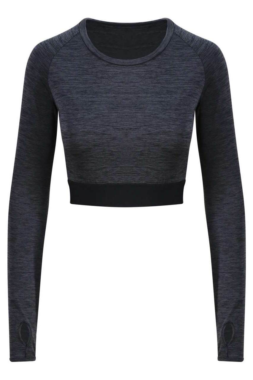 WOMEN'S LONG SLEEVE CROP T