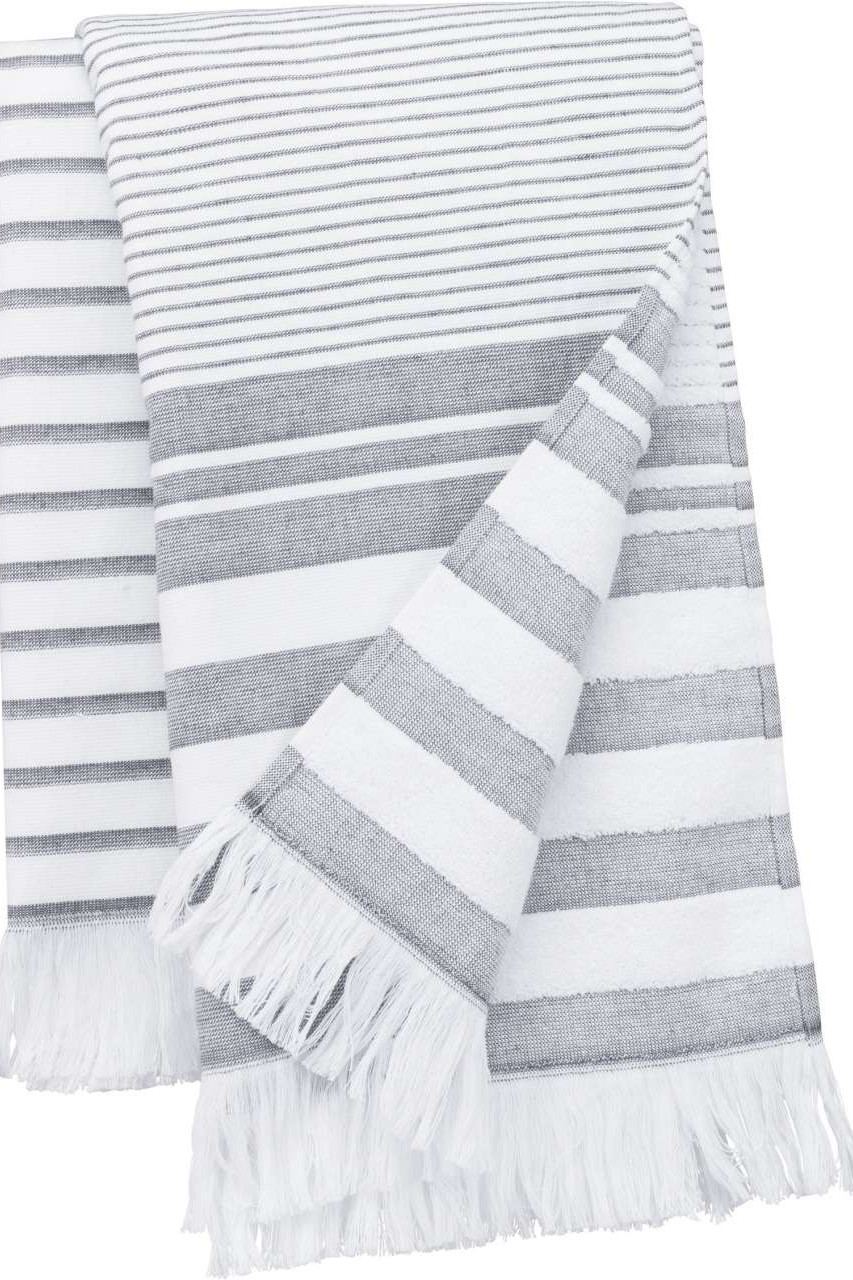 STRIPED FRINGED FOUTA