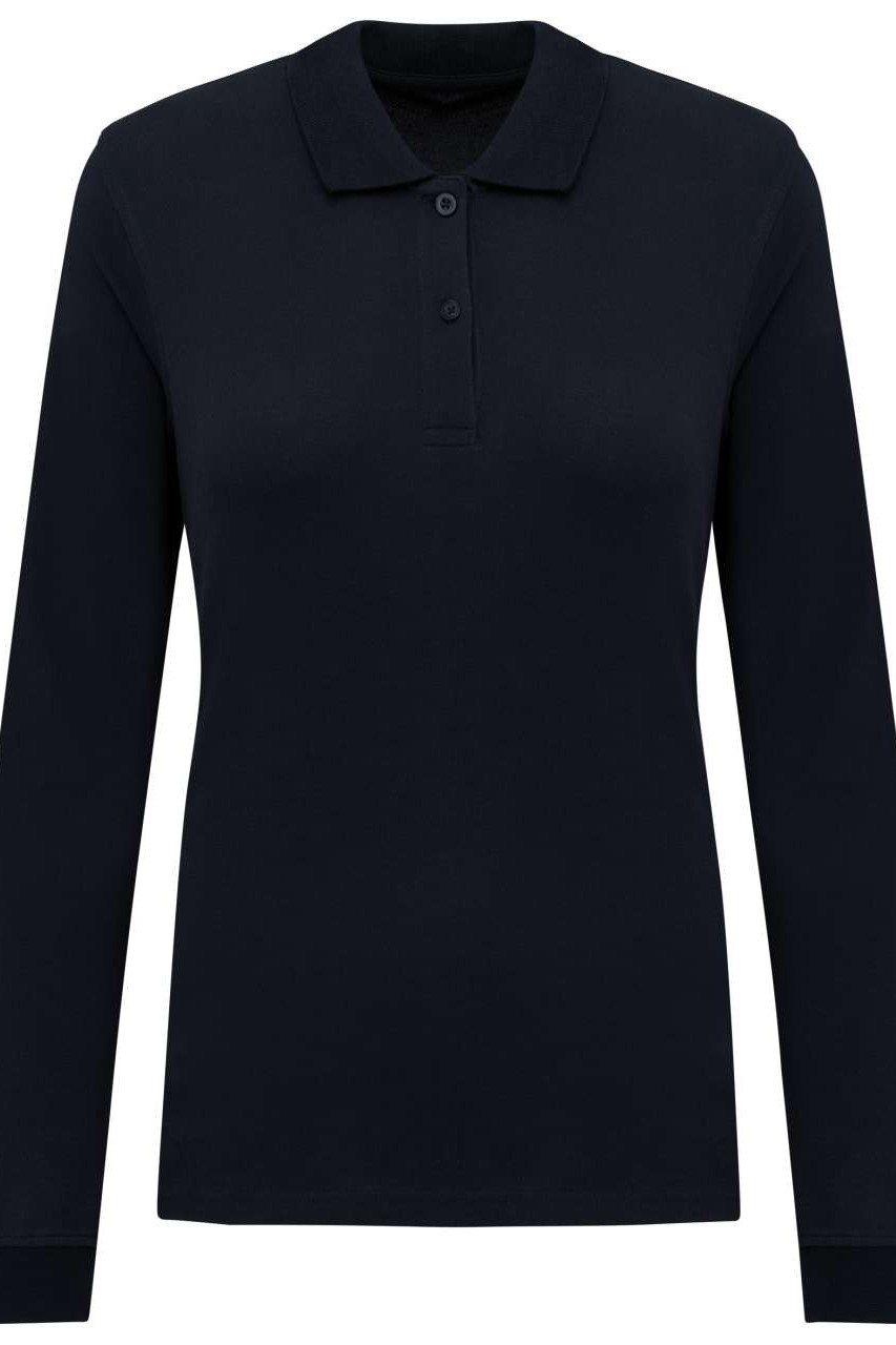 LADIES’ ORGANIC 180 PIQUÉ POLO SHIRT LONG SLEEVES
