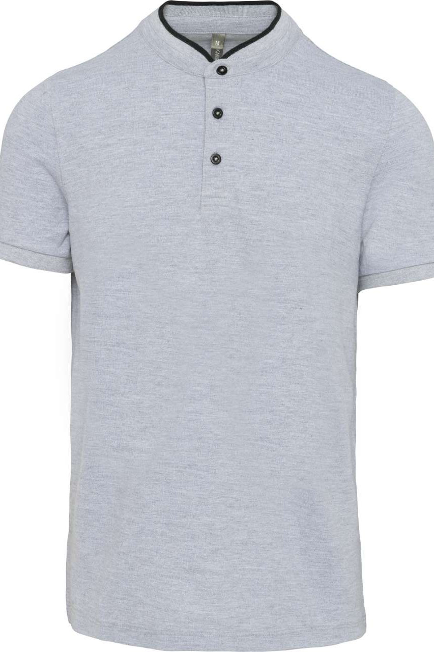 MEN'S SHORT SLEEVE POLO SHIRT WITH MANDARIN COLLAR