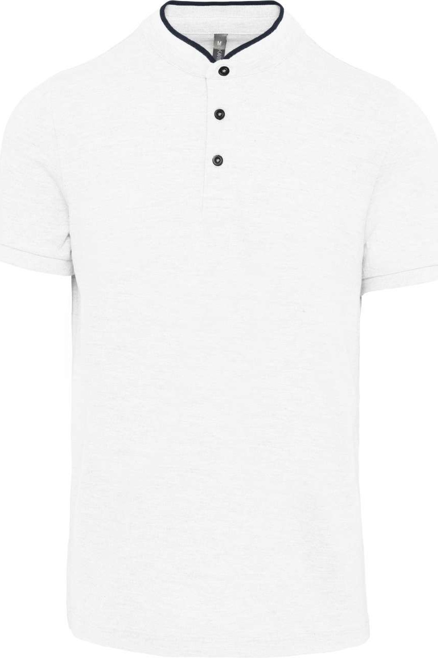MEN'S SHORT SLEEVE POLO SHIRT WITH MANDARIN COLLAR