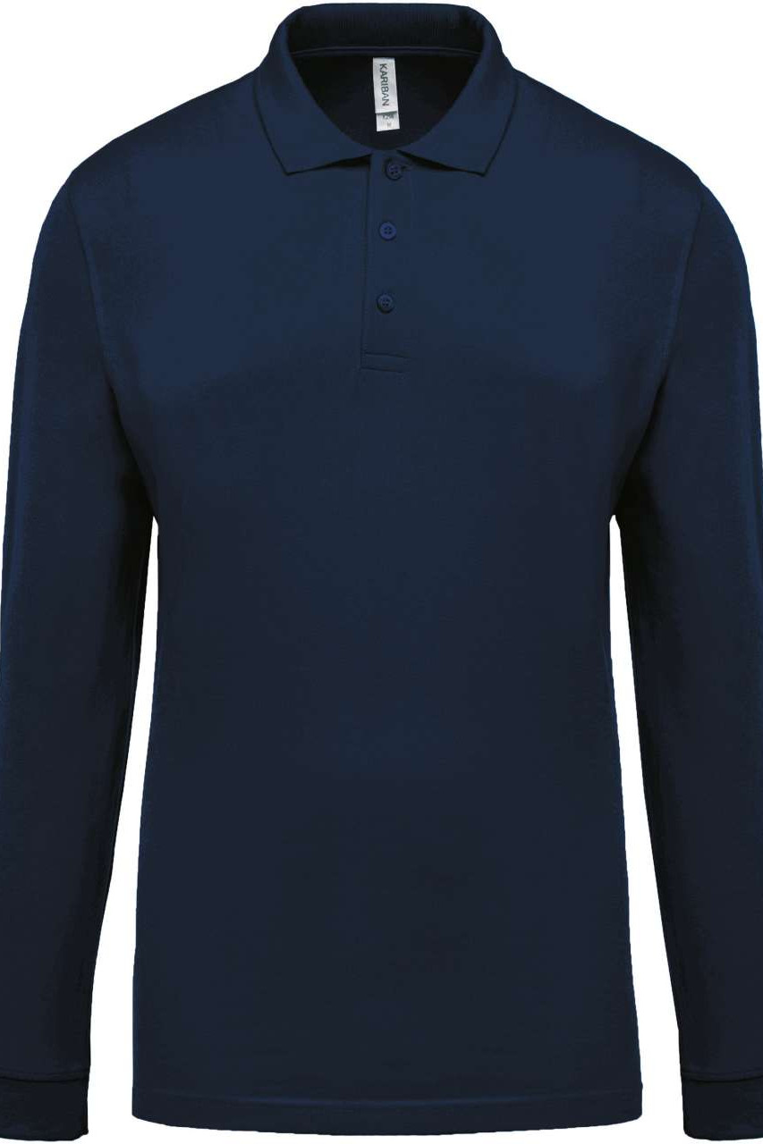 MEN'S LONG-SLEEVED PIQUÉ POLO SHIRT