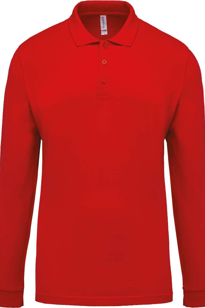 MEN'S LONG-SLEEVED PIQUÉ POLO SHIRT