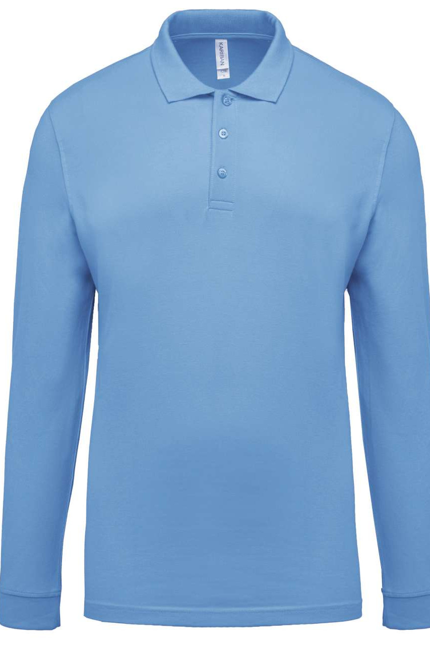 MEN'S LONG-SLEEVED PIQUÉ POLO SHIRT