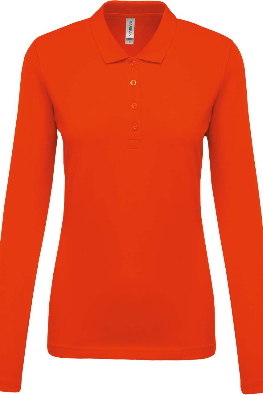 LADIES’ LONG-SLEEVED PIQUÉ POLO SHIRT