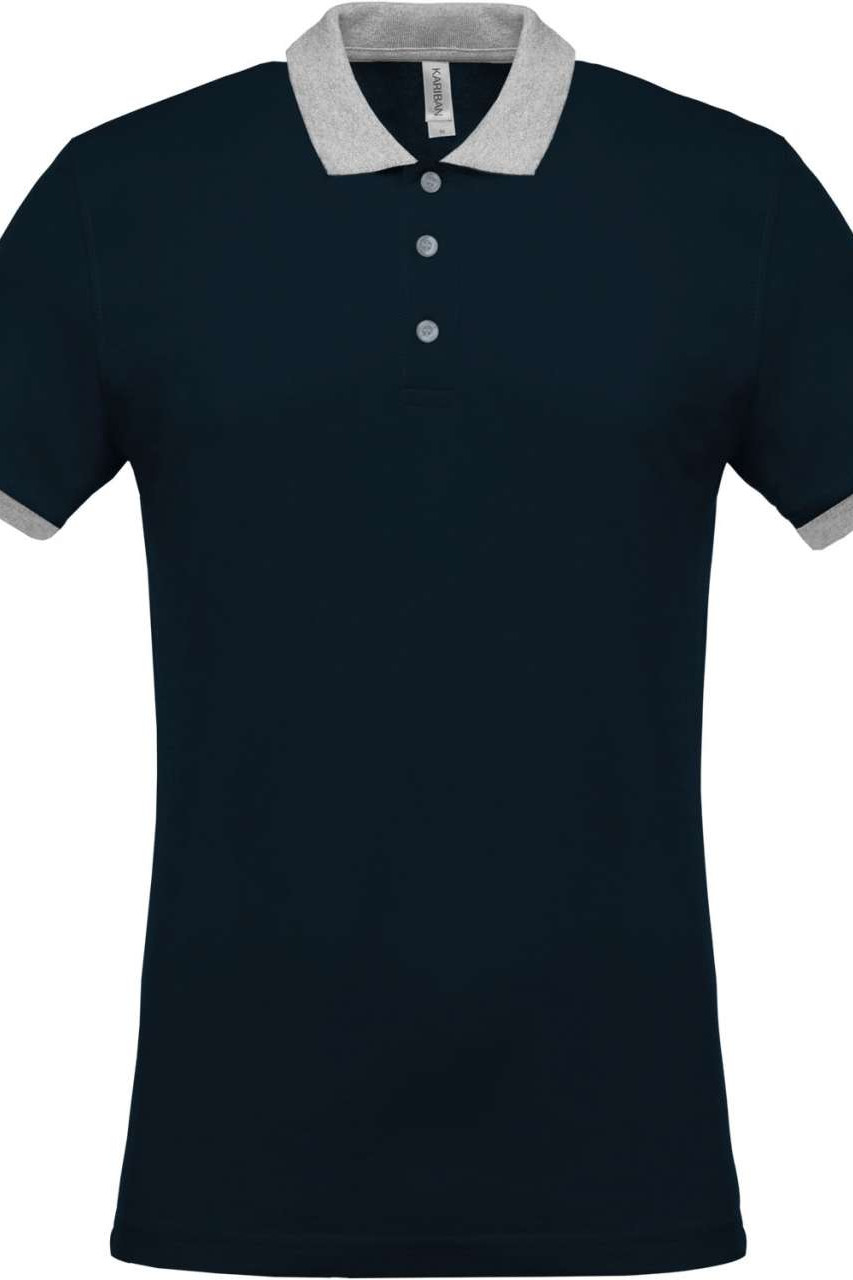 MEN'S TWO-TONE PIQUÉ POLO SHIRT