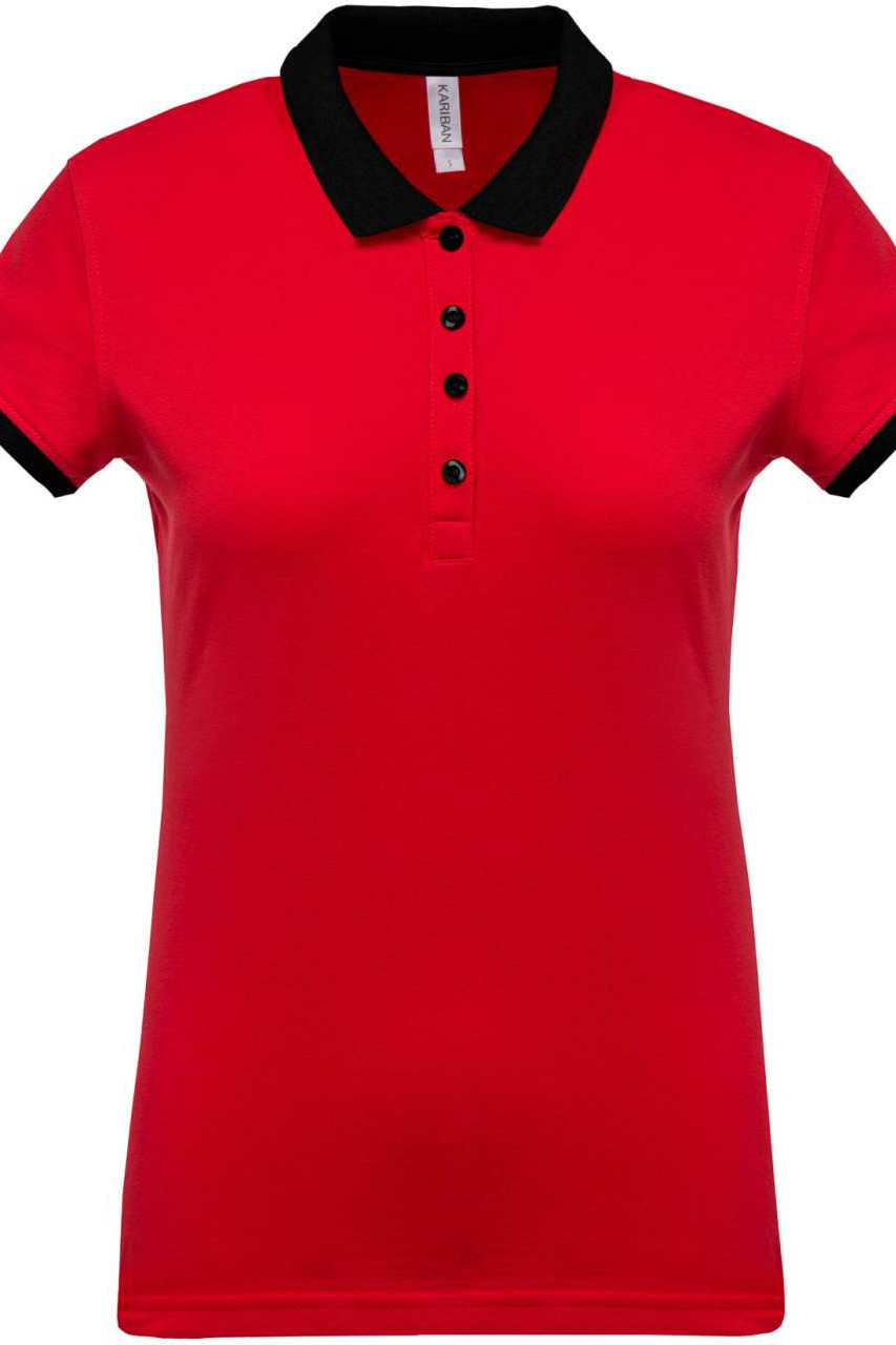 LADIES’ TWO-TONE PIQUÉ POLO SHIRT